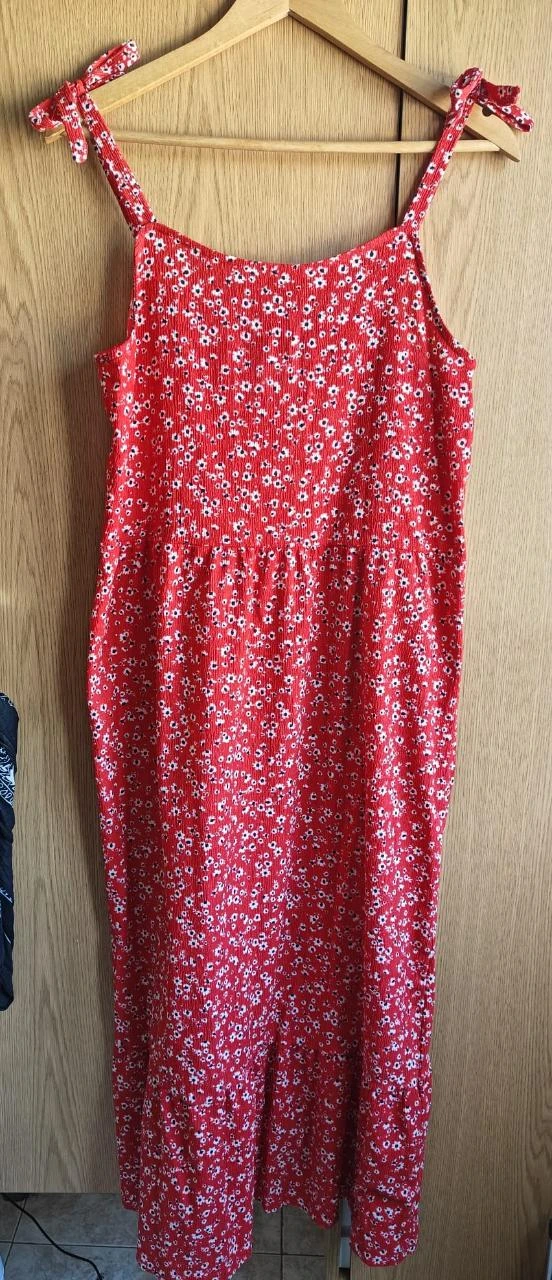 Vestido comprido com padrão floral